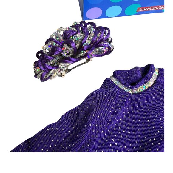 American Girl Pleasant Co Ice SKATING STAR OUTFIT & GEAR Skates Flowers Barrette - Picture 11 of 14